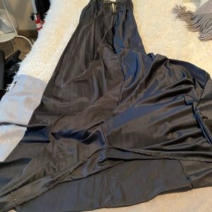 Ladies vintage black slip nightgown